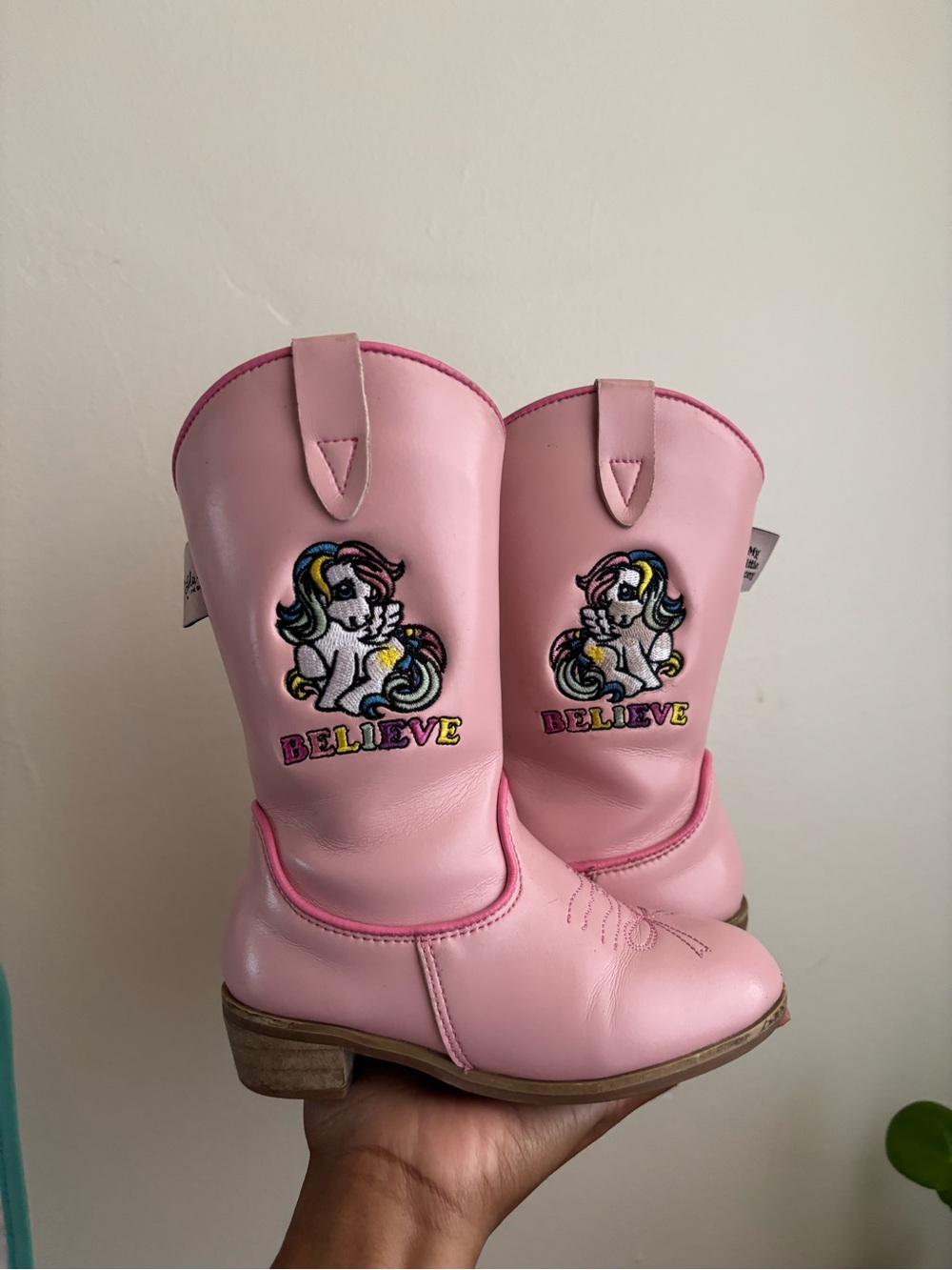 Toddler pink unicorn “My little pony” boots size 9.5